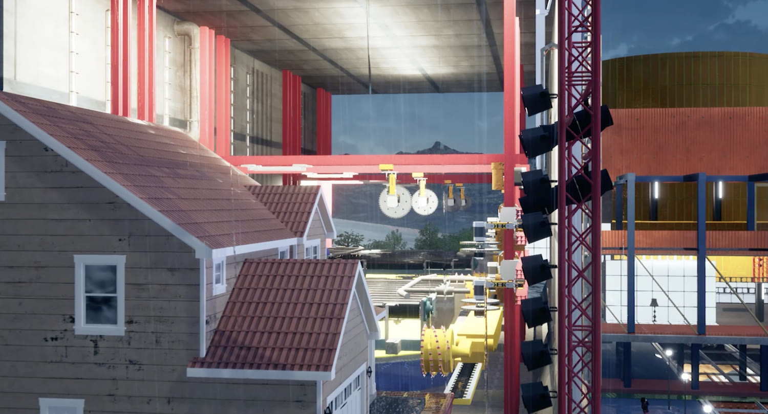Proposal render: the imagined recovery-centre interior.